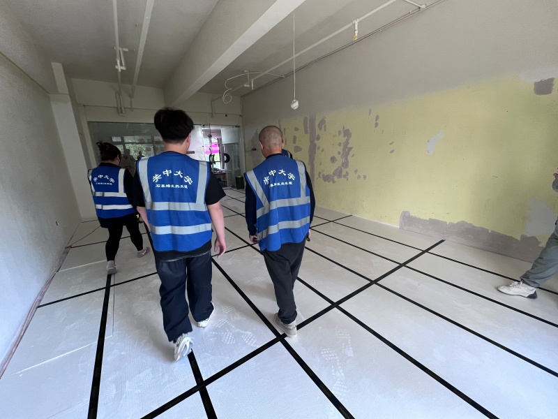 浐灞瑜伽馆石墨烯发热膜地暖施工完成